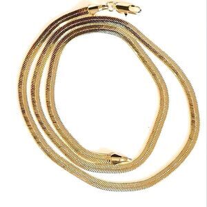 Gold Plated Herringbone Link Chain